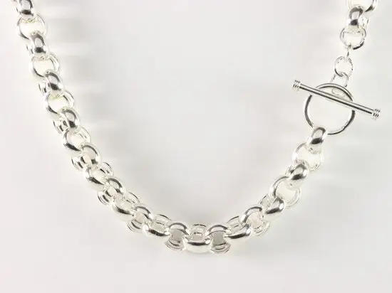 Zilveren ketting met jasseronschakels