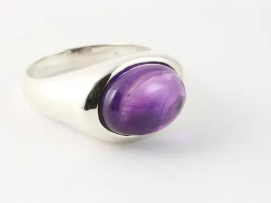 Zilveren ring met amethist