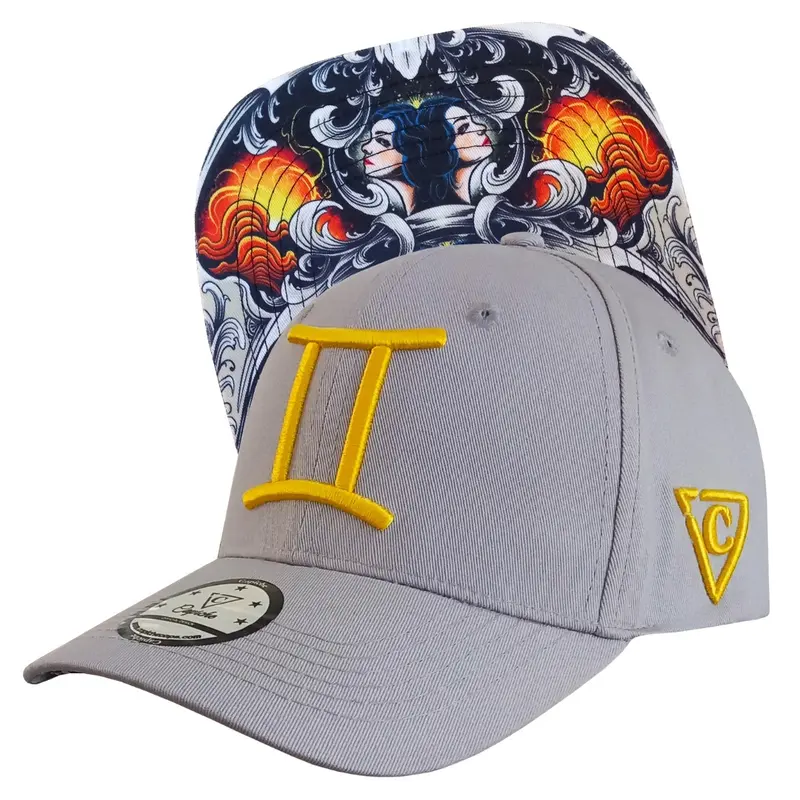 Zodiac Gemini Curved Cap - Light Grey