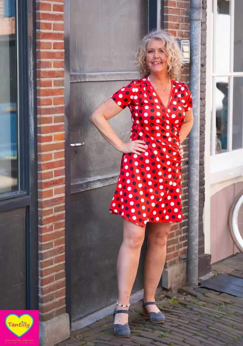 Zoe dress - retro dots red - summer time