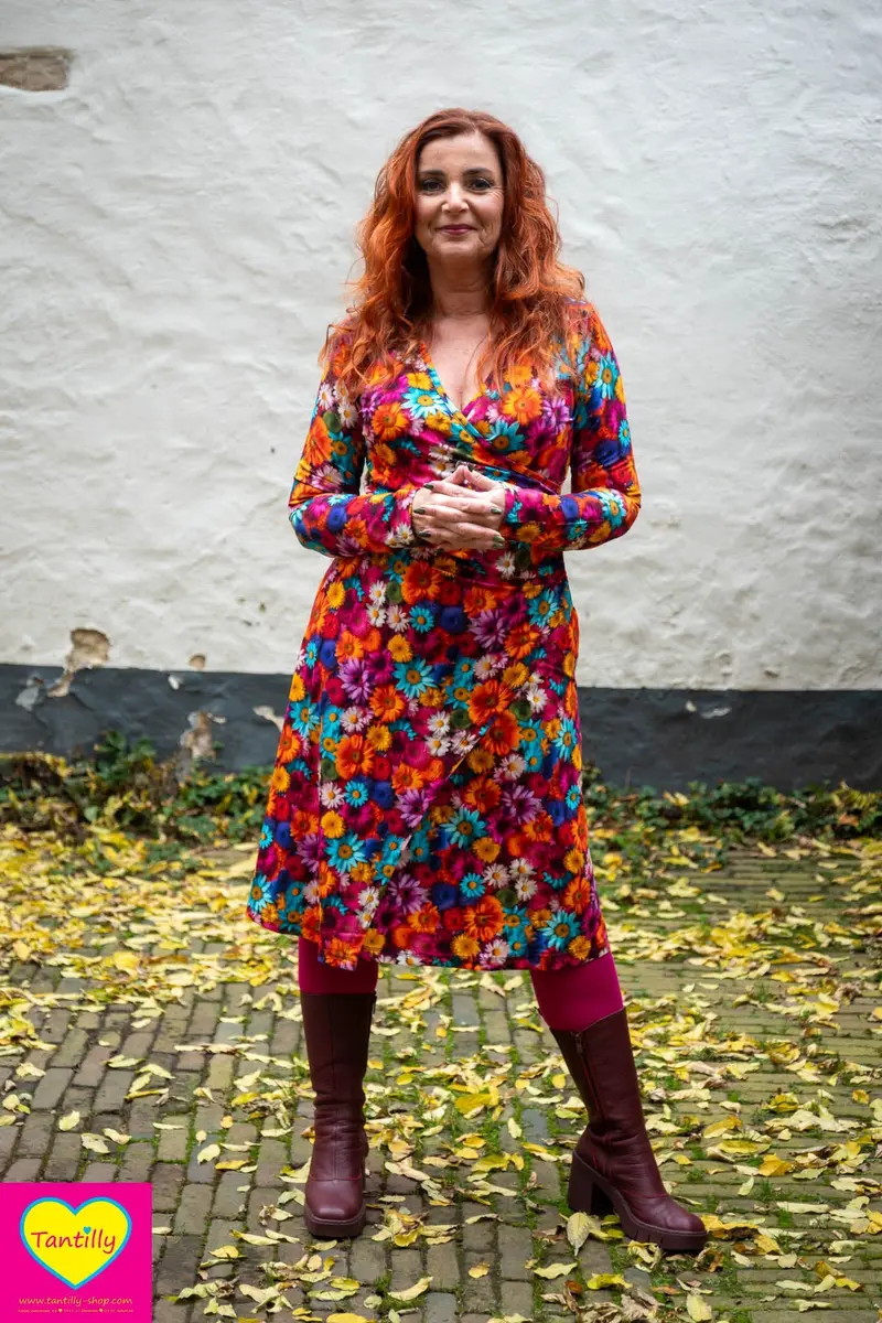 Zoe raya jurk -lange mouwen - viscose- kaya