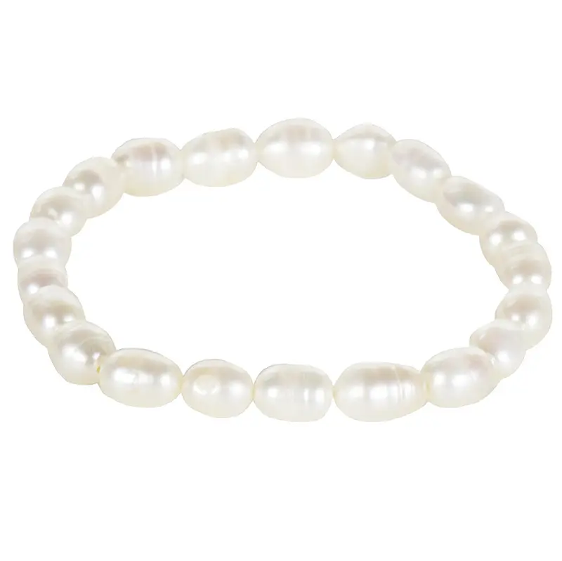 Zoetwater parel armband Bella White