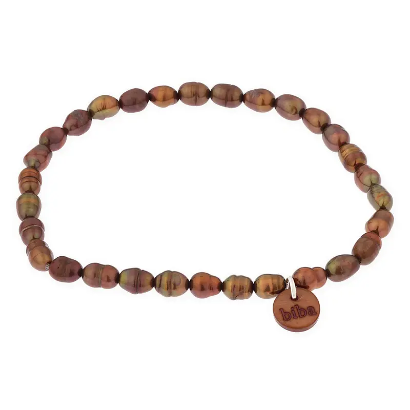Zoetwater parel armband Biba Brown Rice Pearl