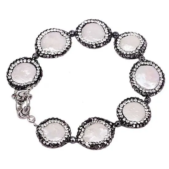 Zoetwater parel armband Bright Coin Pearl
