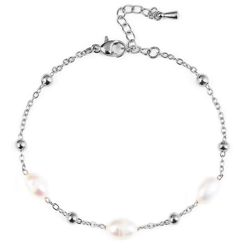 Zoetwater parel armband Eline Zilver edelstaal