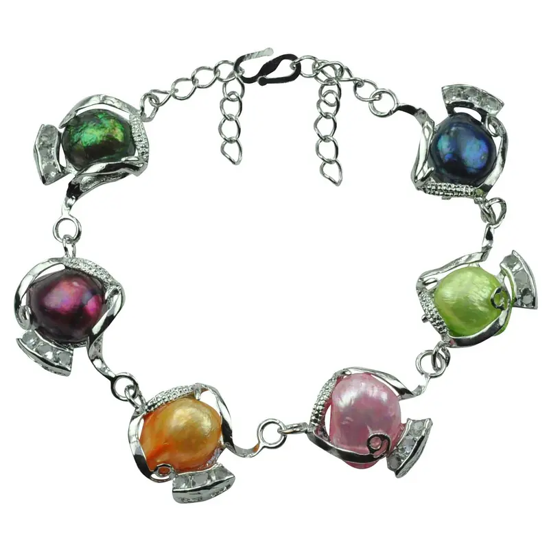 Zoetwater parel armband Evita Color