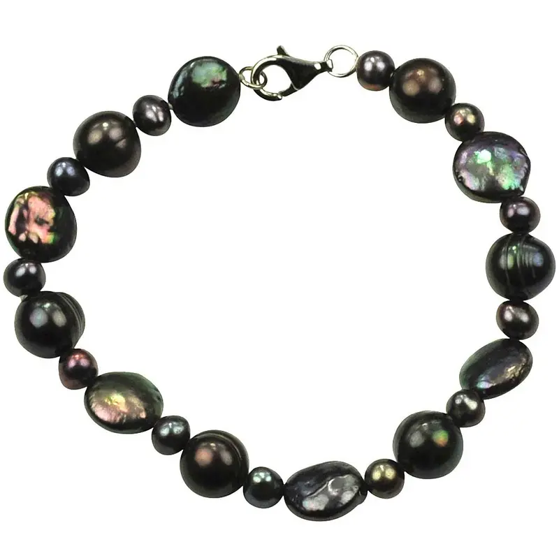 Zoetwater parel armband Peacoin