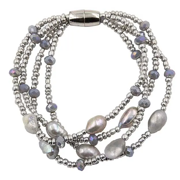 Zoetwater parel armband Shalina Grey