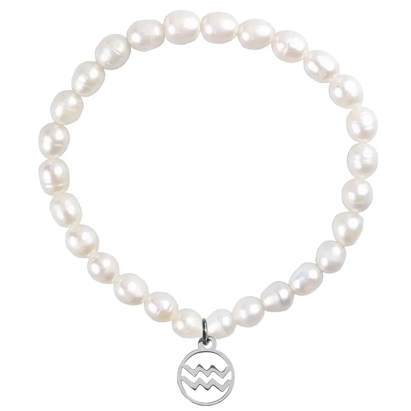Zoetwater parel armband Zilveren Sterrenbeeld Waterman