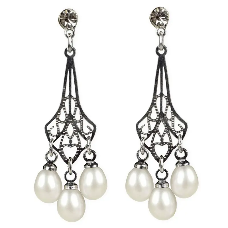 Zoetwater parel oorbellen Bling Pearl Jugendstil
