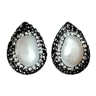 Zoetwater parel oorbellen Bright Pearl Small Teardrop