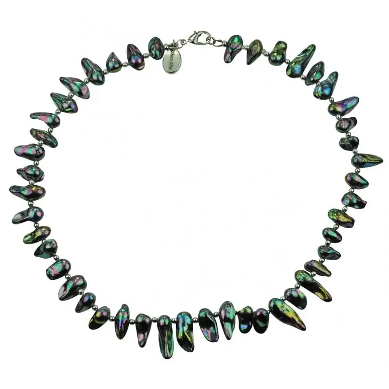 Zoetwater parelketting Blister AB Blue