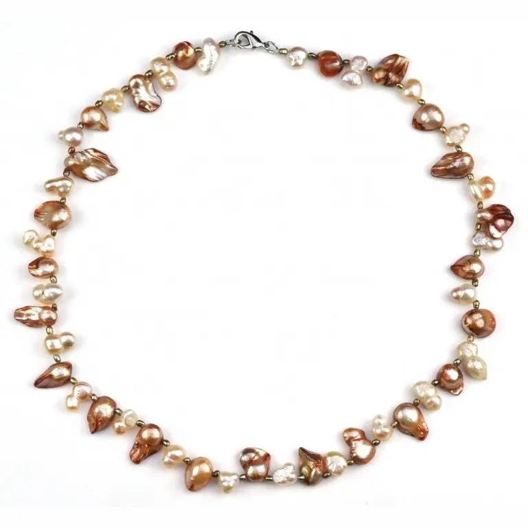 Zoetwater parelketting Brown Lady