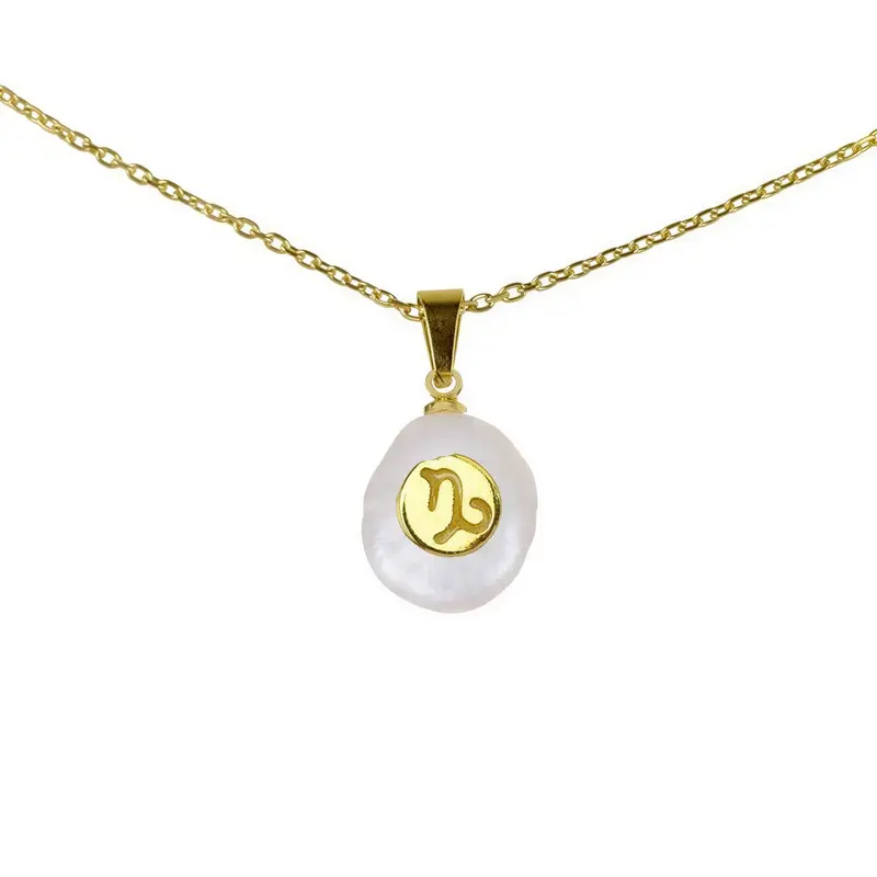 Zoetwater parelketting Gouden Sterrenbeeld Steenbok