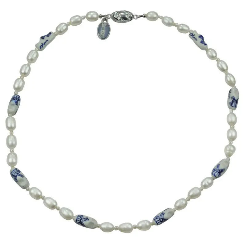 Zoetwater parelketting Hollands Glorie Klomp wit