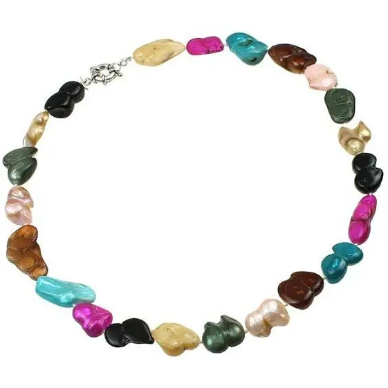 Zoetwater parelketting Pearl Peanut Color