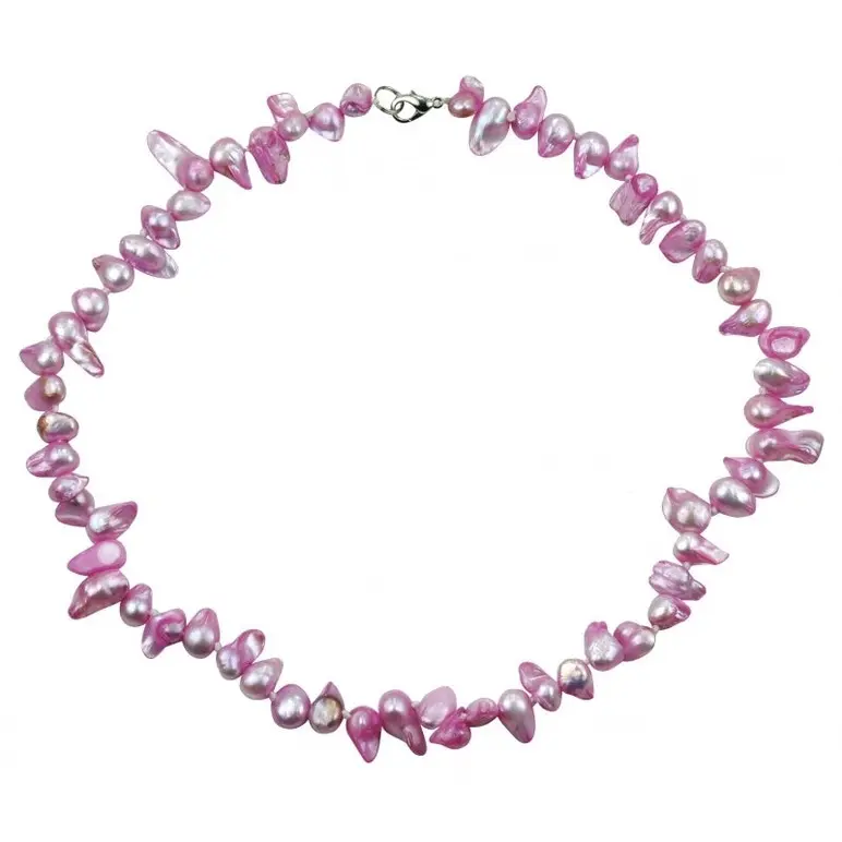 Zoetwater parelketting Pink Blister