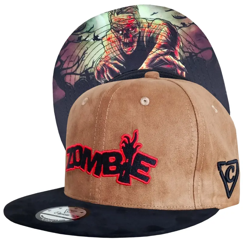 Zombie Snapback - Brown Suede/Black Suede