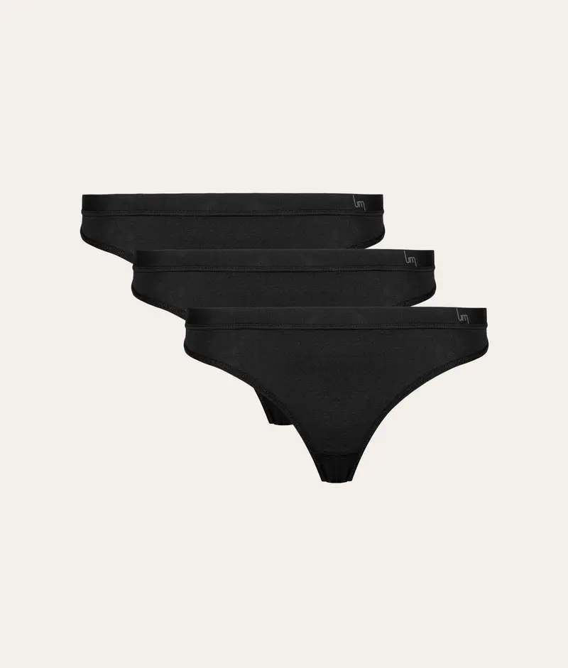 Zwarte Bikinislip Volcano Ash (3-pack)
