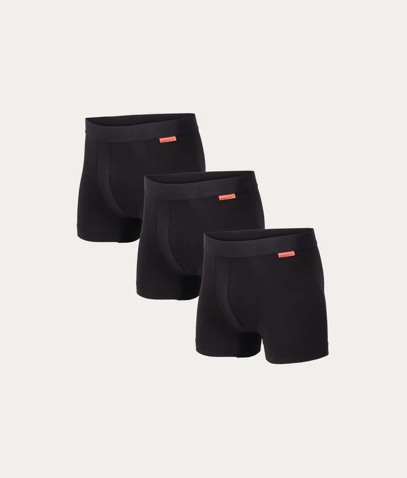 Zwarte Boxershort Volcano Ash (3-pack)