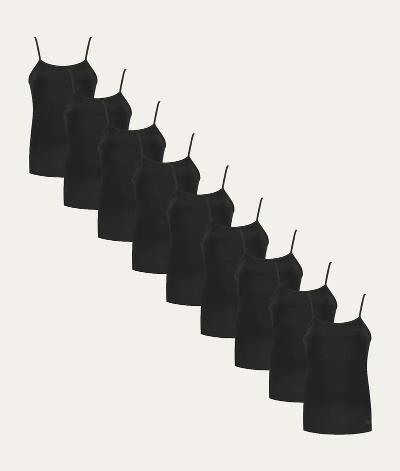 Zwarte Camisoles Volcano Ash (9-pack)